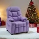 preview thumbnail 1 of 5, MCombo Big Kids Recliner Chair with Cup Holders - 28.3"(L)x26.0"(W)x34.2"(H) Violet