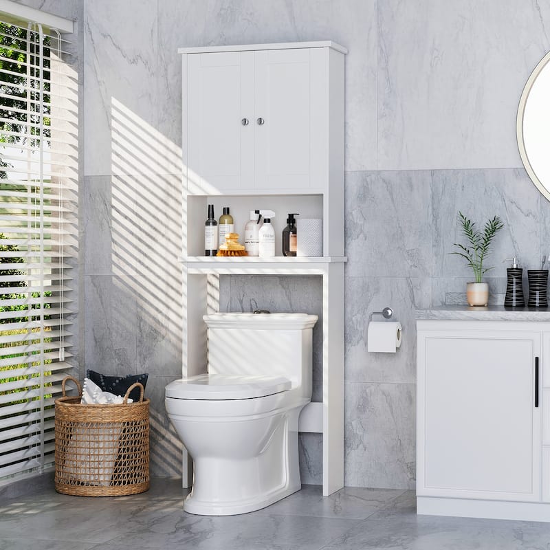 Futzca Over The Toilet Storage Cabinet - Wooden/White
