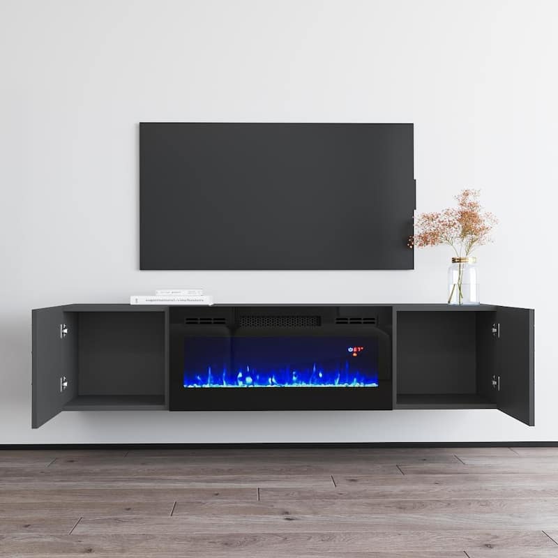London BL-EF Electric Fireplace 63" TV Stand