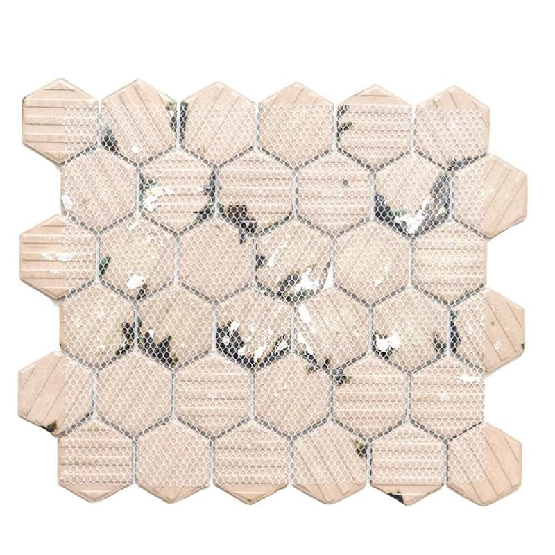 Agate 2x2 Glossy Porcelain Hexagon Mosaic Tile - Wall & Backsplash