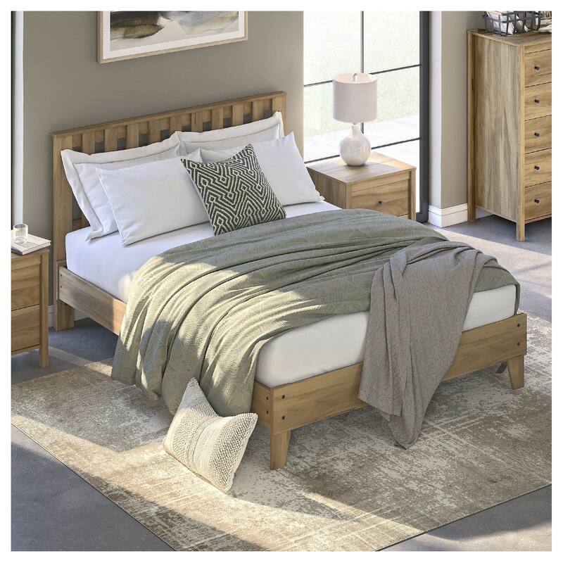 Signature Design by Ashley Bermacy Brown Platform Panel Bed - Queen