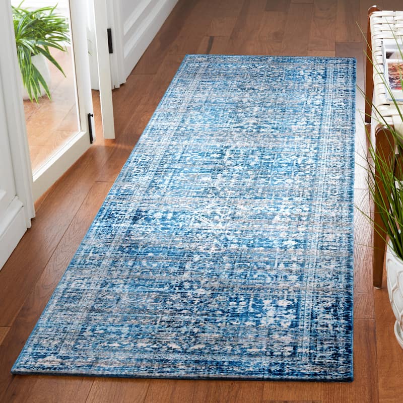 SAFAVIEH Vintage Persian Devleta Oriental Rug - 2'2" x 10' Runner - Navy/Ivory