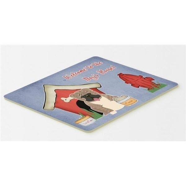 Carolines Treasures BB2880CMT Dog House Collection English Bulldog Grey Brindle Kitchen or Bath Mat 20 x 30
