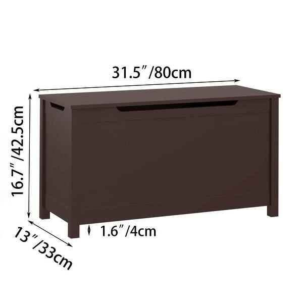 Kids Toy Boxes and Organizers with Storage Compartment,Coffee