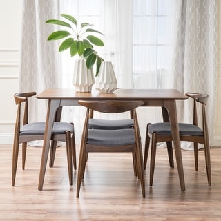 Francie 5-piece Mid-century Dining Set by Christopher Knight Home (Charcoal)