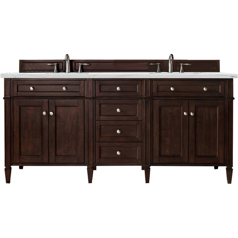 James Martin Vanities 650-V72-FENC Brittany 72" Free Standing Double - Burnished Mahogany