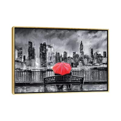 iCanvas "NY In Love In Red" by P.D. Moreno Framed Canvas Print