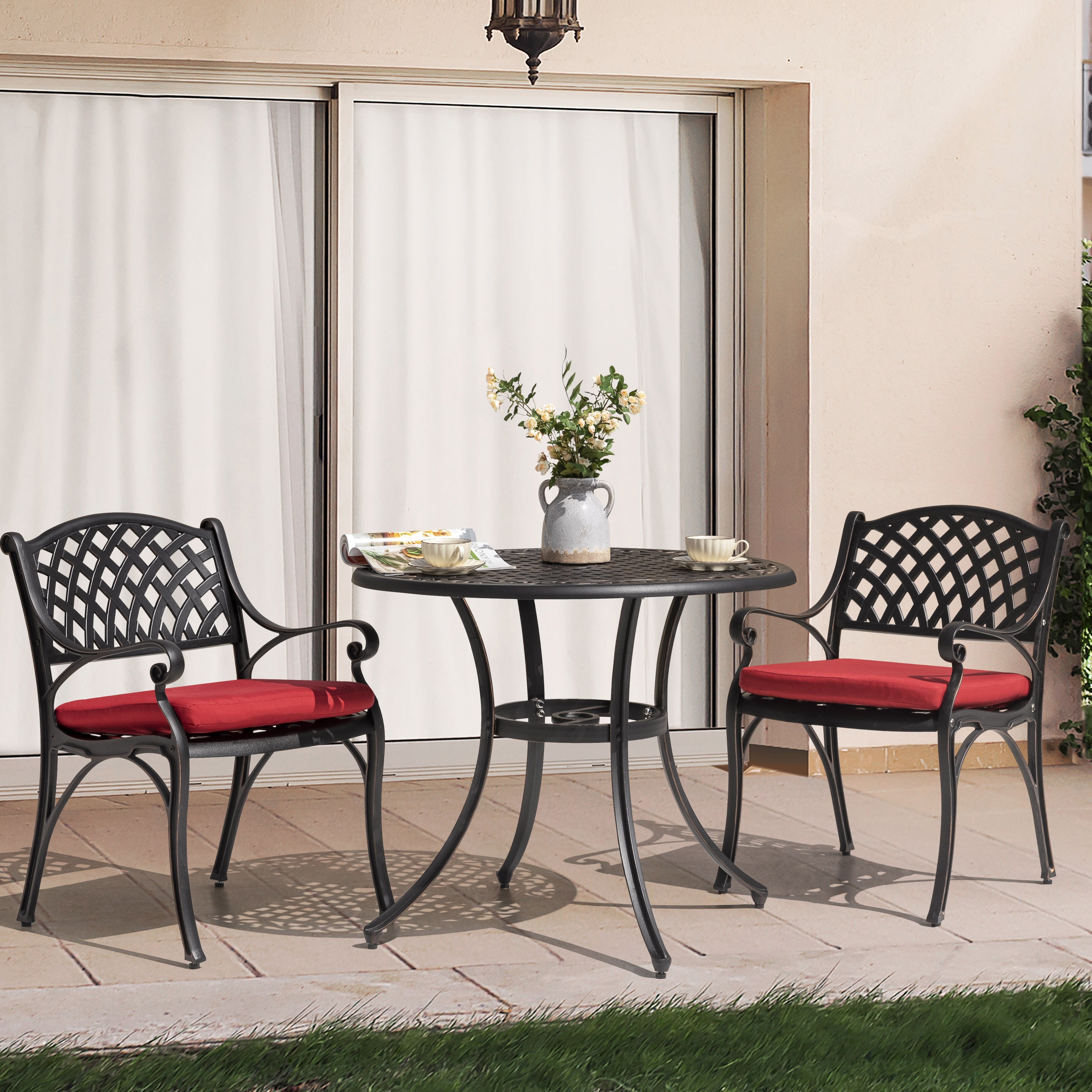 Powder coated aluminum hotsell outdoor dining set