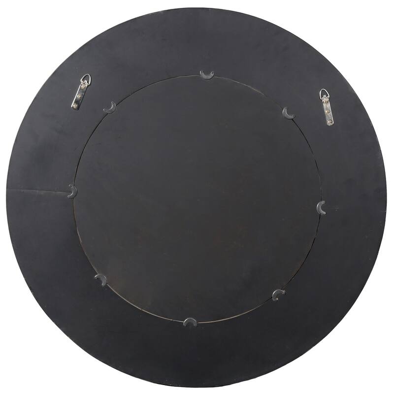 SAFAVIEH Couture Netta 36-inch Round Wood Mirror - 36"W x 1.6"D x 36"H