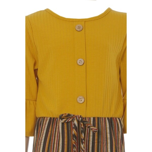 girls mustard jumpsuit