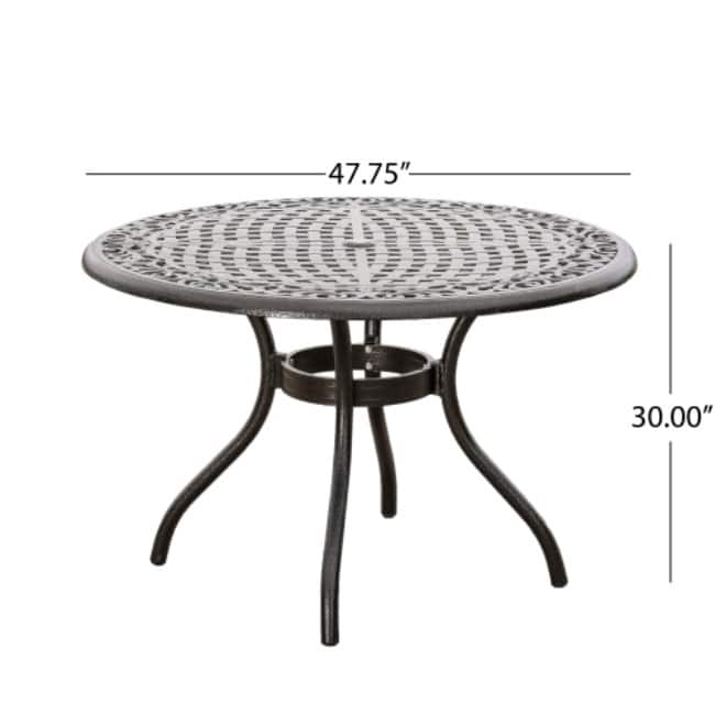 Hallandale Sarasota Aluminum Dining Set by Christopher Knight Home