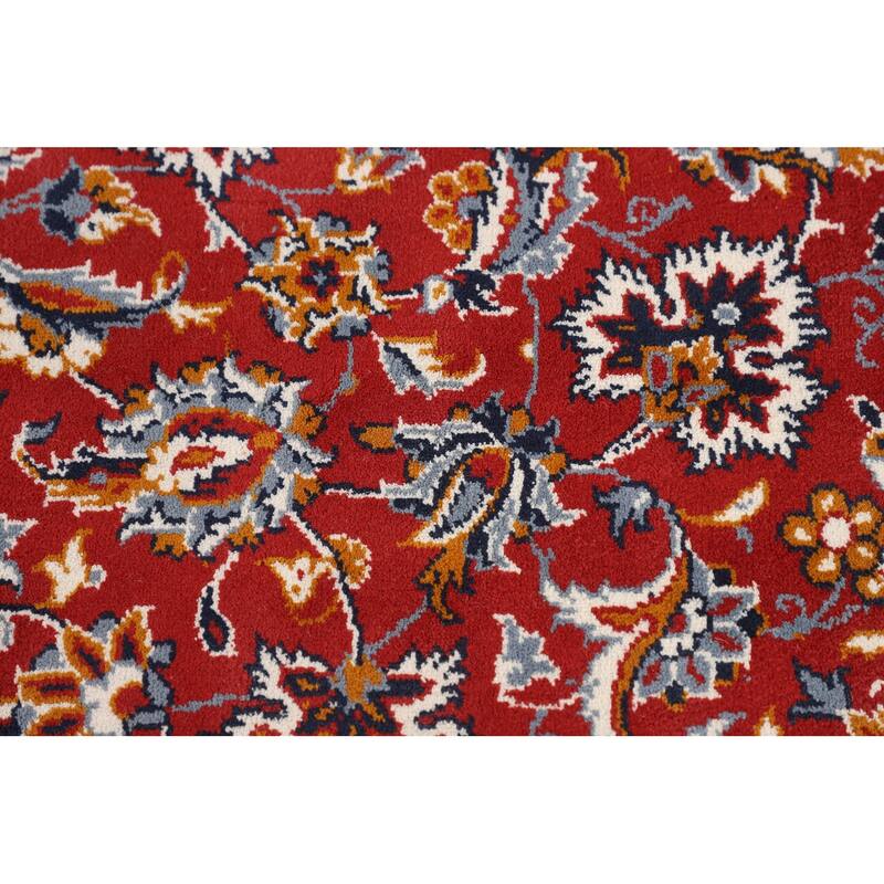 Floral Kashan Turkish Rug Dining Room Machine-Made Carpet - 9'10" x 12'8"