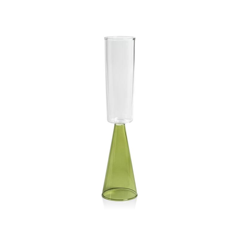 Viterbo Champagne Flutes, Set of 4 - Green