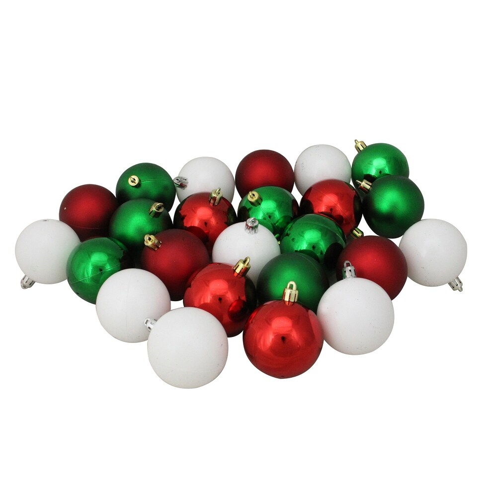 red plastic christmas ball ornaments