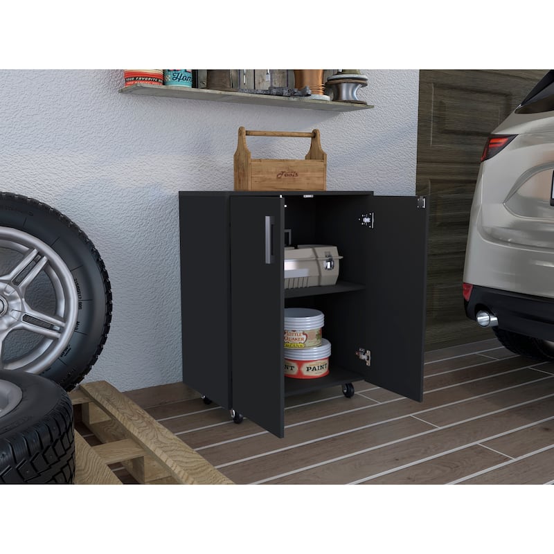 Storage Cabinet, Double Door and Casters