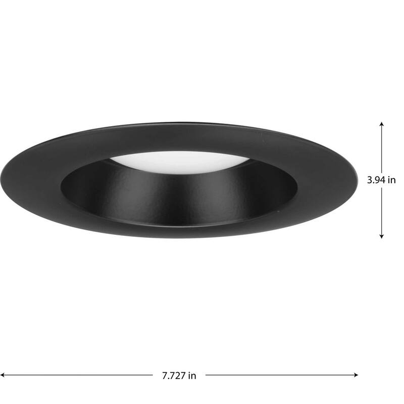 Intrinsic Collection 6 " 5-CCT Black LED Eyeball Trim for Recessed Housings - 7.727 in x 7.727 in x 3.94 in