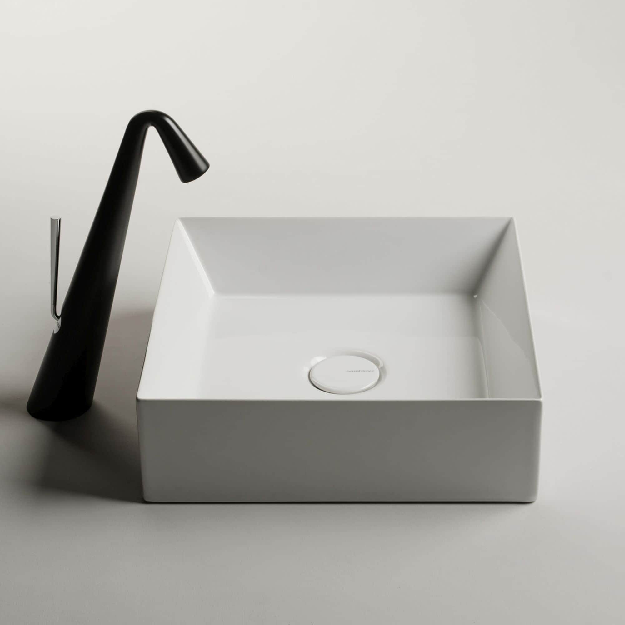 WS Bath Collections Track 15" Ceramic Vessel Bathroom Sink