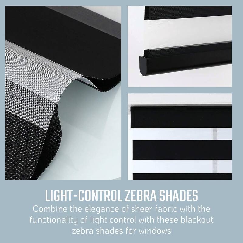 Zebra Shade Cordless,Dual Mode, lets light in and blocks light out