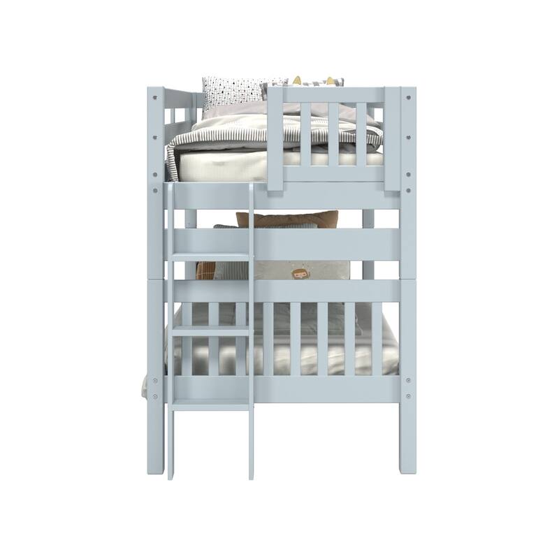 Taylor & Olive Trillium Twin over Twin Bunk Bed with End Ladder