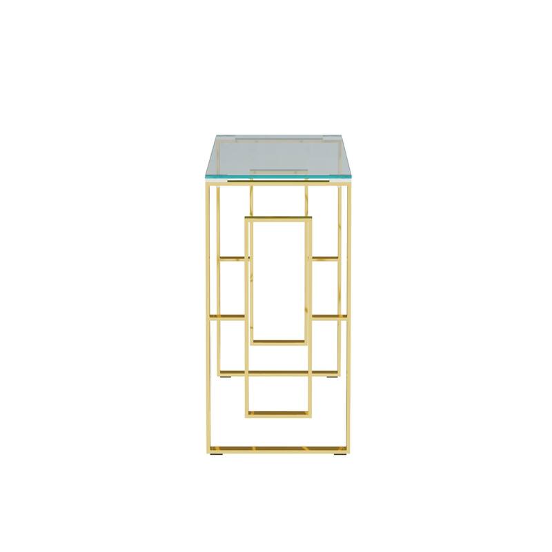 Console Table Stainless Steel Glass,Meal Side Table
