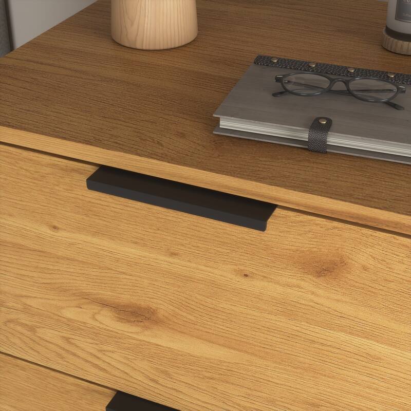 Modern Storage Cabinet with 3 Drawers and Adjustable Shelf for Living Room, Home Office, Entryway