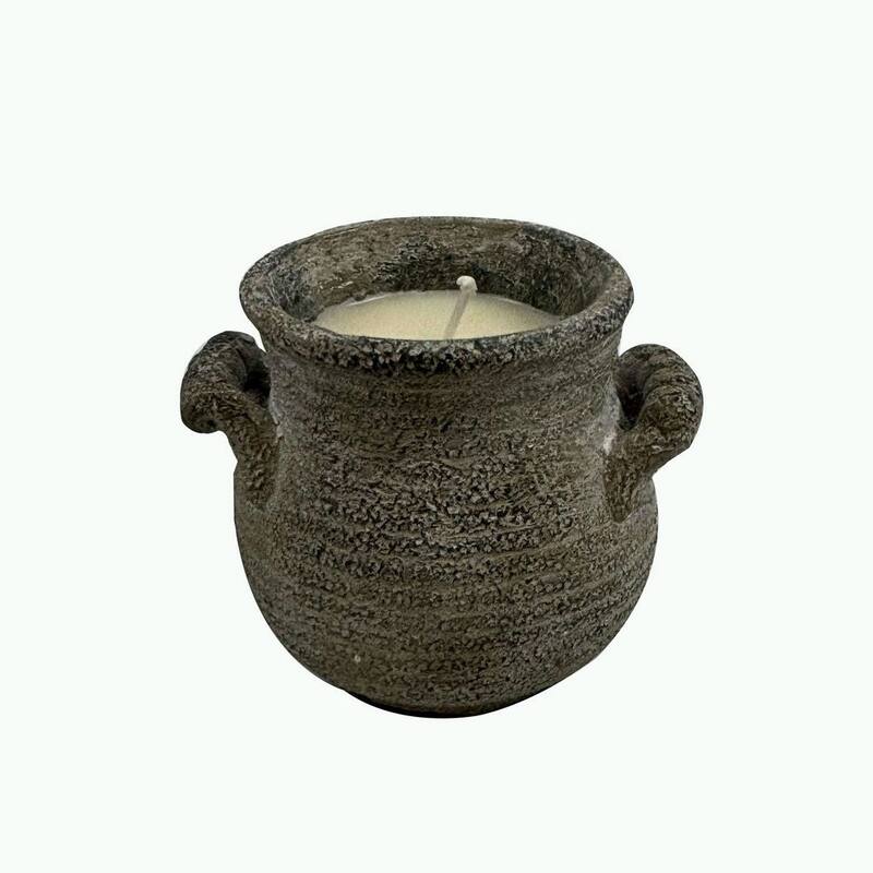 12 oz Earthy Rough Ceramic Candle Jar