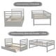 preview thumbnail 6 of 24, Pine Wood Twin Bunk Beds for Kids with Safety Rail and Movable Trundle Bed