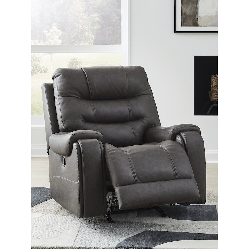 Signature Design by Ashley MakingMoves Gray Rocker Recliner