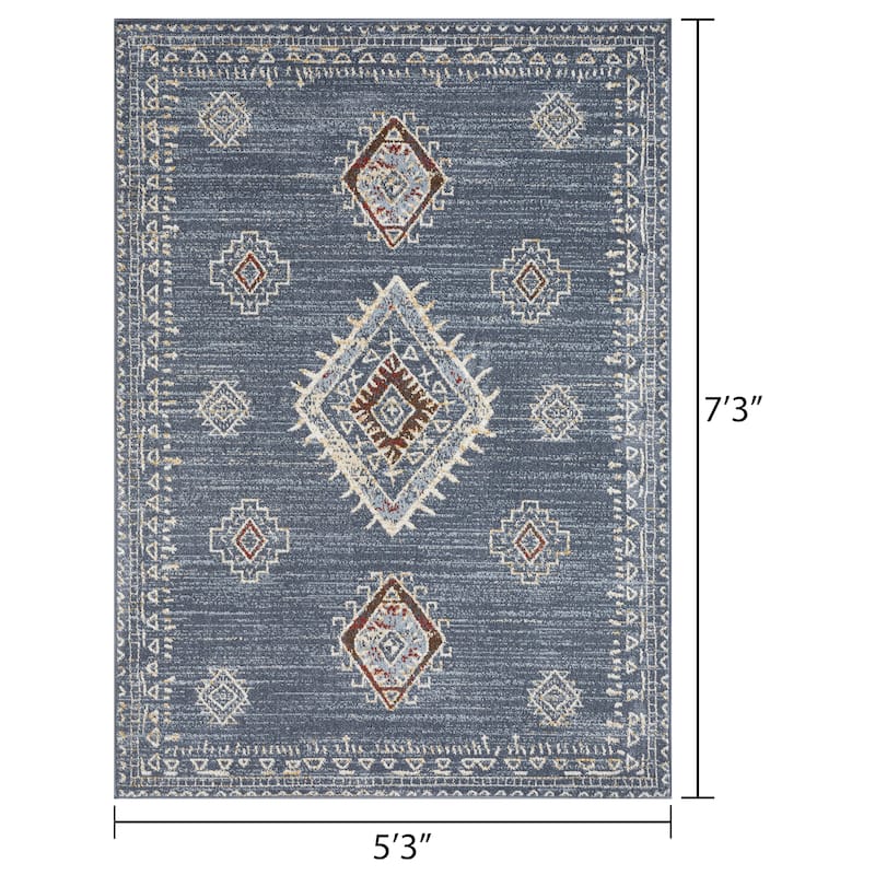 Loomaknoti Alsbrooke Temarnie Blue Area Rug