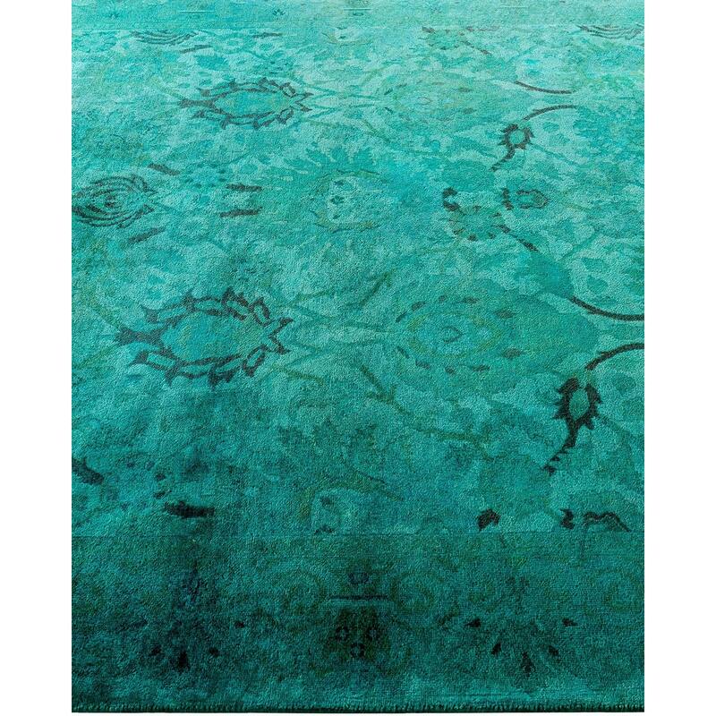 Contemporary Overdyed Wool Hand Knotted Area Rug - 6' 1" x 11' 8"