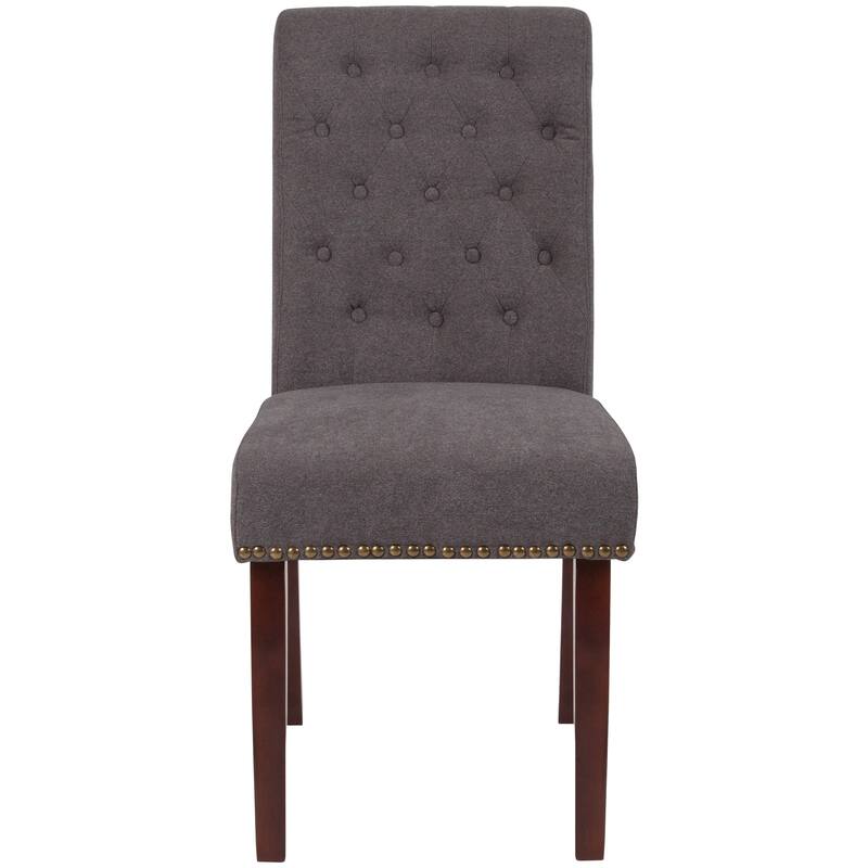 4PK Parsons Chairs-Rolled Back, Accent Nail Trim