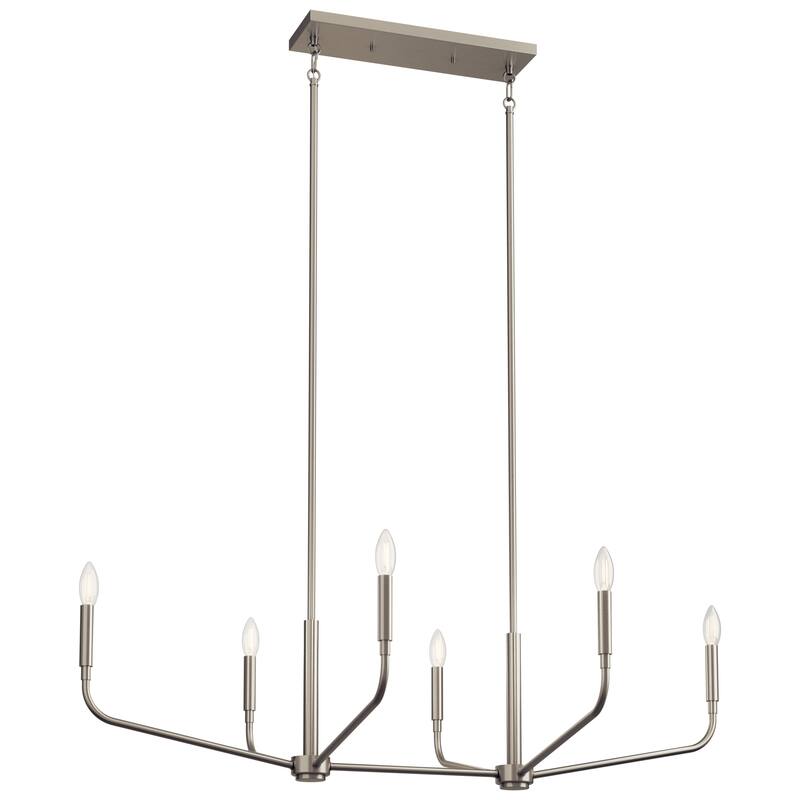 Kichler Lighting Madden Candle Chandelier - 45" x 17.75" - Brushed Nickel