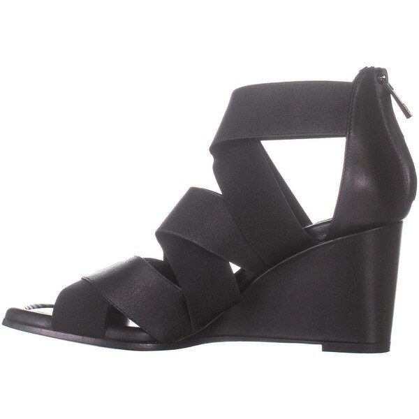 donald pliner black wedge sandals