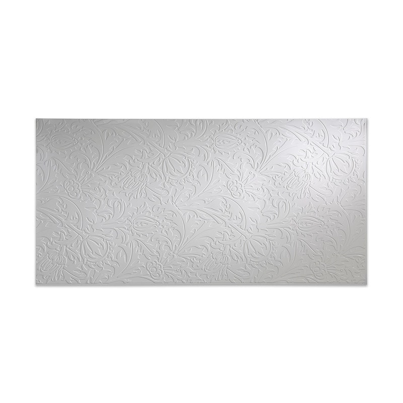FASÄDE Nettle 4-foot x 8-foot PVC Wall Panel in Gloss White
