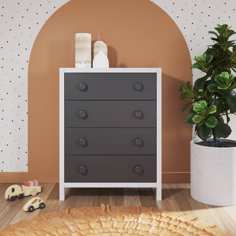 Orbit 4 Drawer Chest - Ebony/Matte White