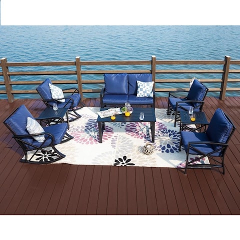 PATIO FESTIVAL 8-Piece Outdoor Seating Group with Cushions