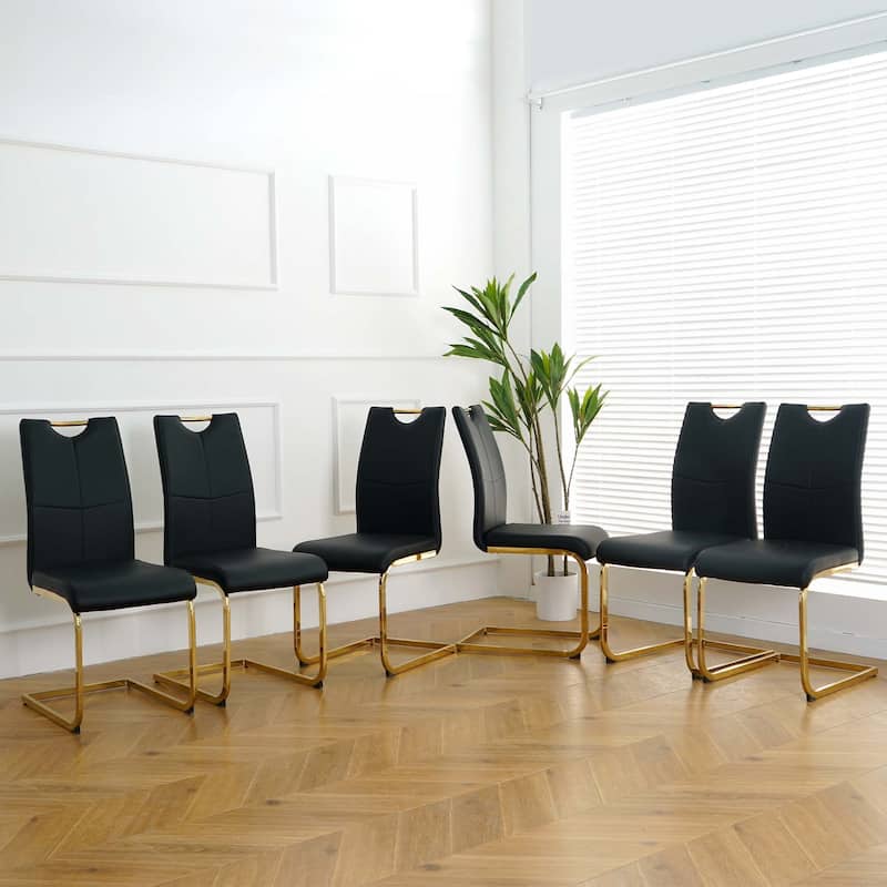 PU Dining Chair Living Room Chair ,Set of 6