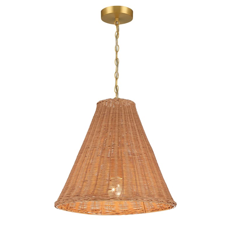 Rattan Taper Pendant Light