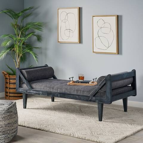 Zentner Rustic Tufted Double End Chaise Lounge by Christopher Knight Home - 65.25" L x 27.50" W x 24.00" H