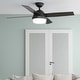 preview thumbnail 1 of 23, Hunter 52" Dempsey Ceiling Fan w/LED Light Kit, Handheld Remote - Contemporary, Transitional Matte Black