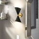 preview thumbnail 2 of 9, 2-Light Modern Adjustable Head Cone Vanity Light Up&Down Dual Horn Hourglass Wall Sconce