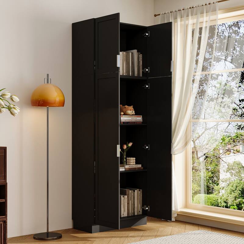 Tall Bookshelf Bookcase Floor Standing 4 Shelf Display Storage Shelves