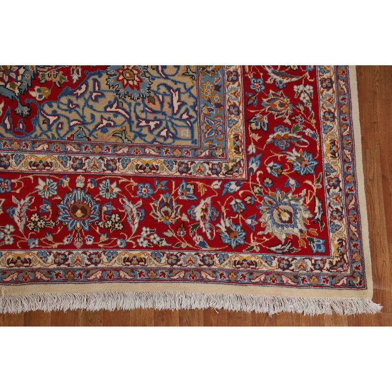 Hand Knotted Oriental 100% Wool Carpet Traditional Floral Beige & Ivories Najafabad Area Rug - 16' 1'' X 9' 11''