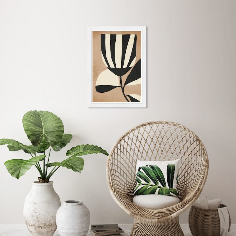 Wynwood Studio Flora Minimalist Framed Boho Minimalist Abstract Prints