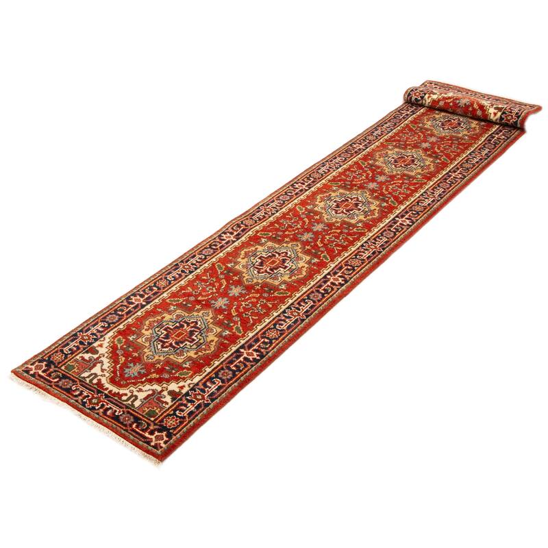 ECARPETGALLERY Hand-knotted Serapi Heritage Red Wool Rug - 2'6 x 19'9