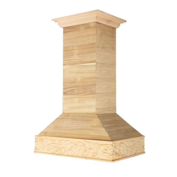 ZLINE 36 in. Unfinished Wooden Island Mount Range Hood - Includes Motor (9373UF-36). Opens flyout.