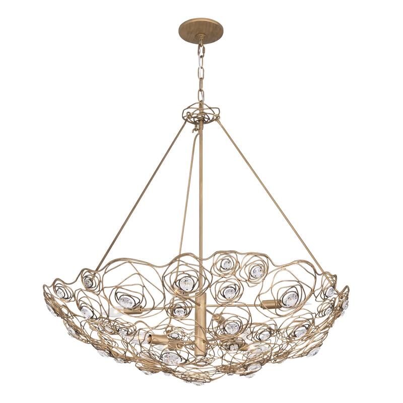 Varaluz Ethereal Rose Inverted Pendant Light - Havana Gold Ombre