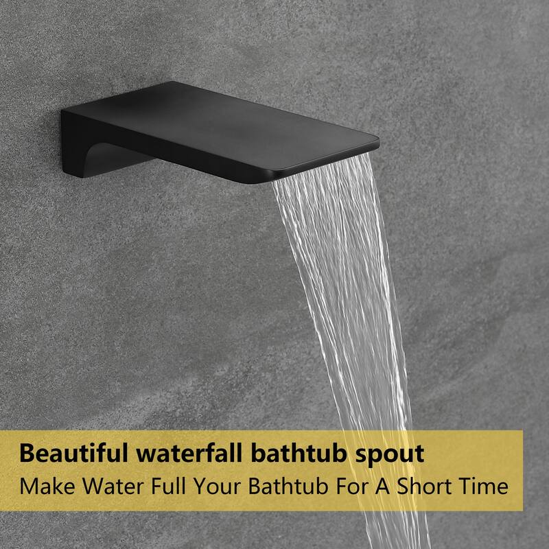 Wall Mount Shower Faucet and Tub Faucet with 10 inch Fixed Shower Head