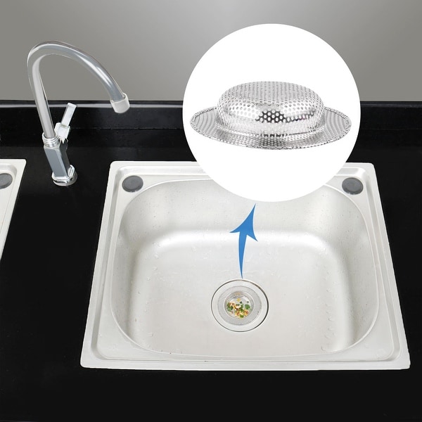 Stainless Steel Anti-clogging Sink Stopper Strainer for Water Shower Kitchen - Silver