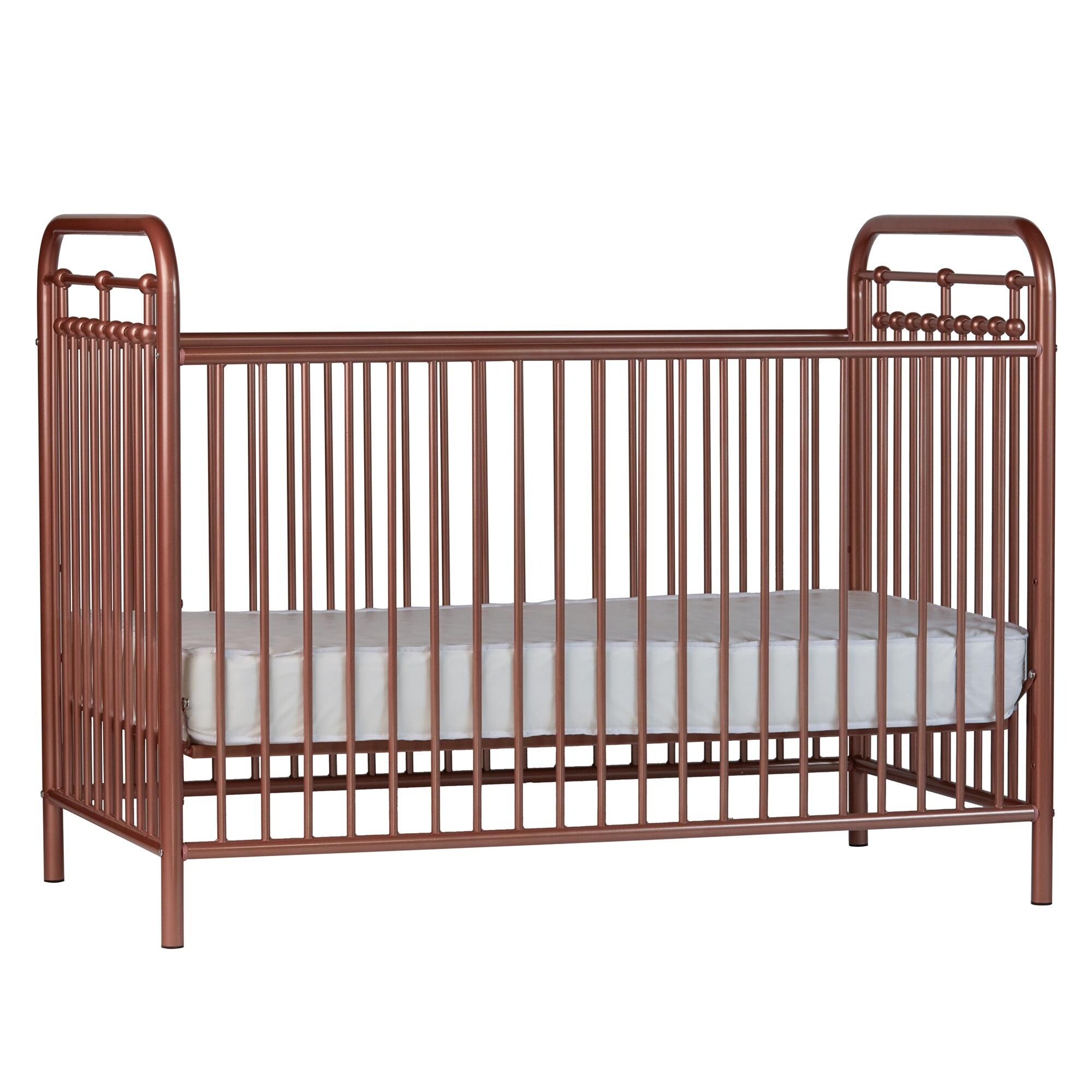 Little Seeds Sierra Ridge Tessa Rose Gold Metal Crib Bed Bath